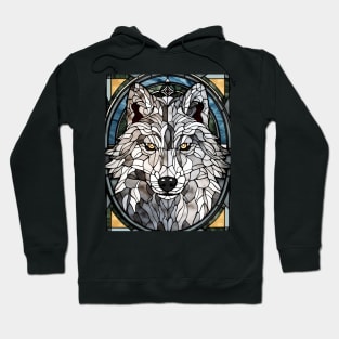 White wolf face Hoodie